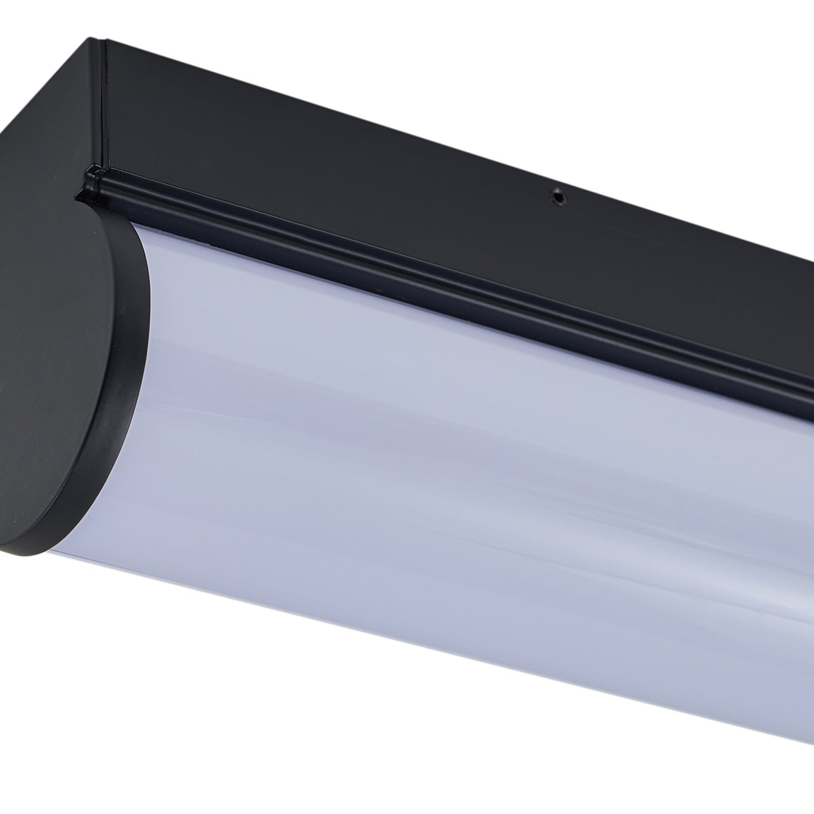 LED baderomslampe Vilmara svart 90 cm IP44 3000K installasjonsdetalj