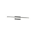 LED baderomslampe Wide svart 60 cm IP44 med bryter forfra