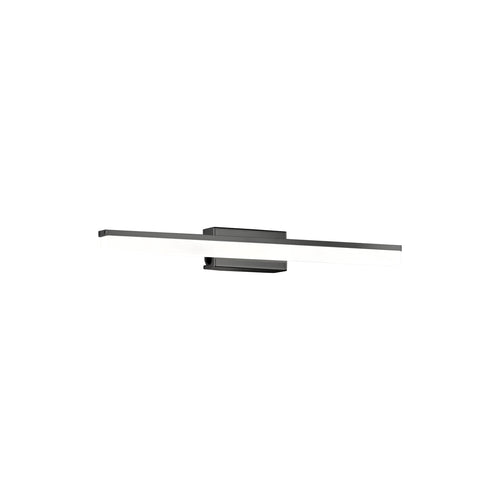 LED baderomslampe Wide svart 60 cm IP44 med bryter forfra