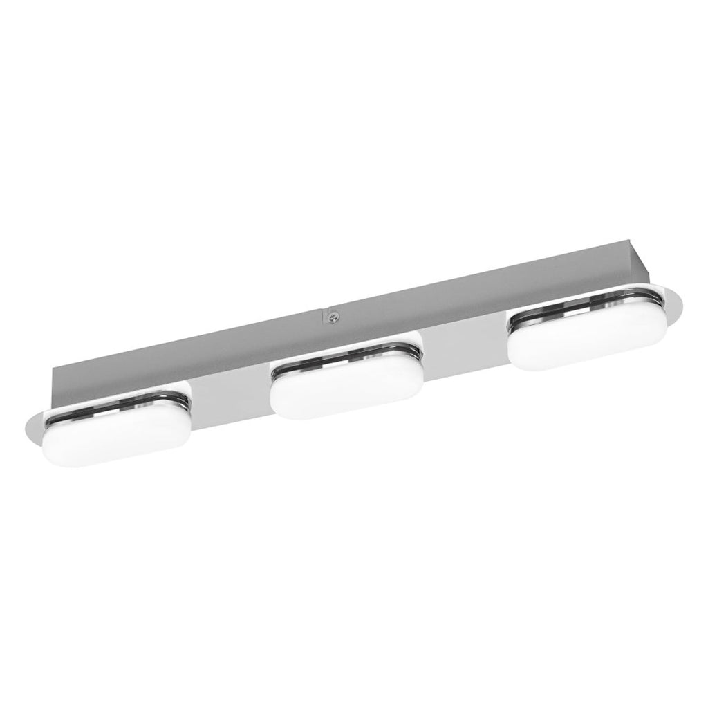 LED baderomslampe WiFi Orbis Duplo 3-lys sølv IP44 appstyring