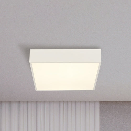 LED baderomslampe Zeus kvadratisk hvit 30x30 cm IP44 forfra