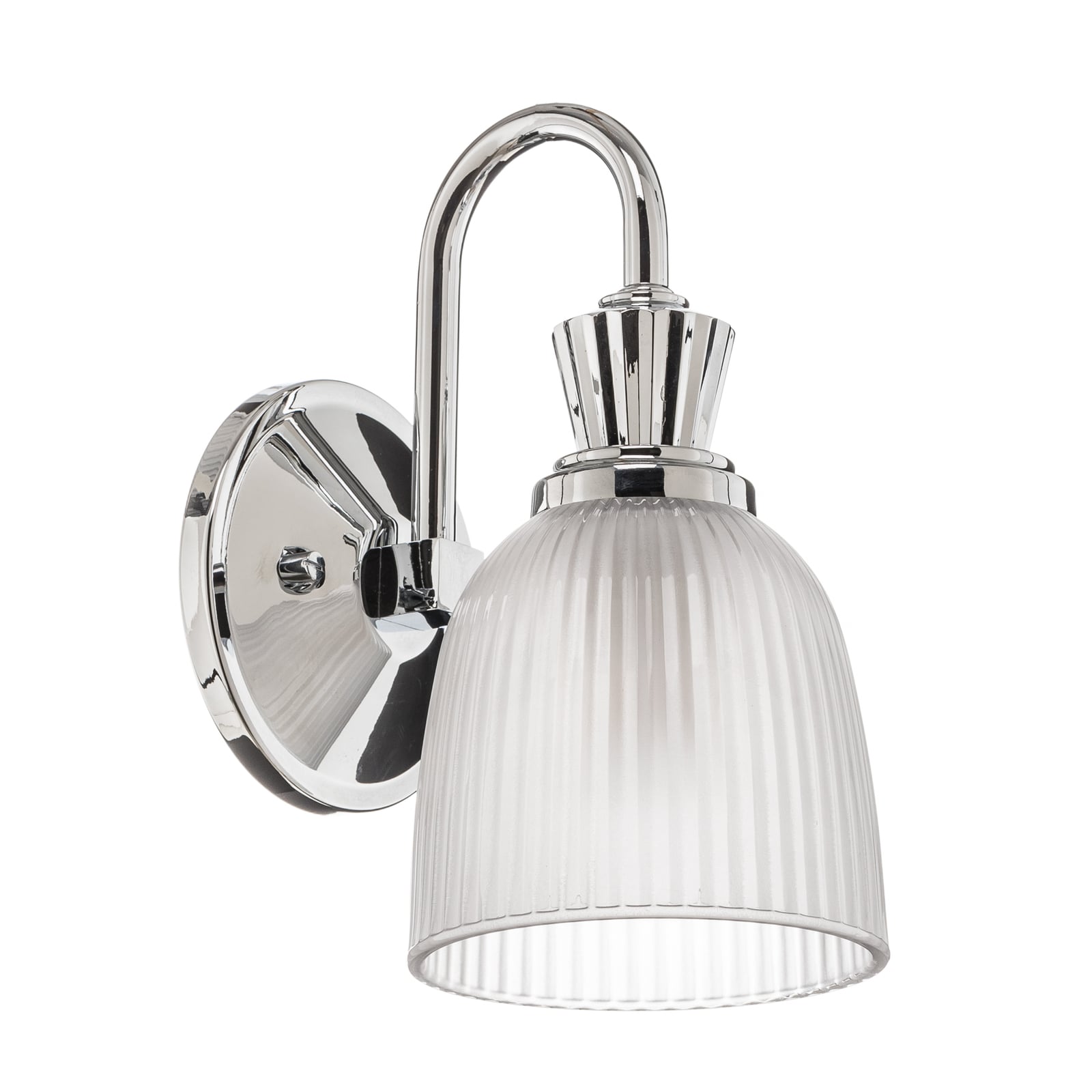 Montert LED baderomsvegglampe Cora med glasskjerm G9 IP44 i baderom
