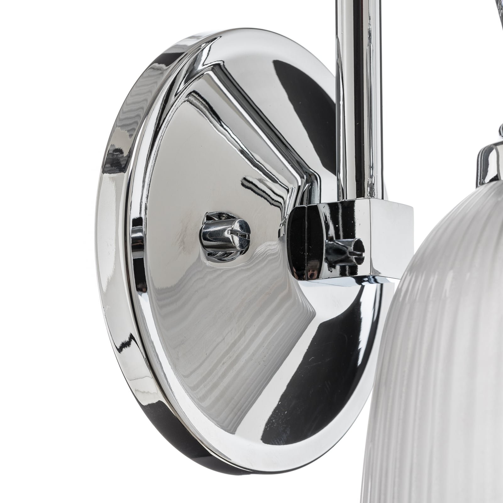 LED baderomsvegglampe Cora med glasskjerm G9 IP44 monteringsdetalj