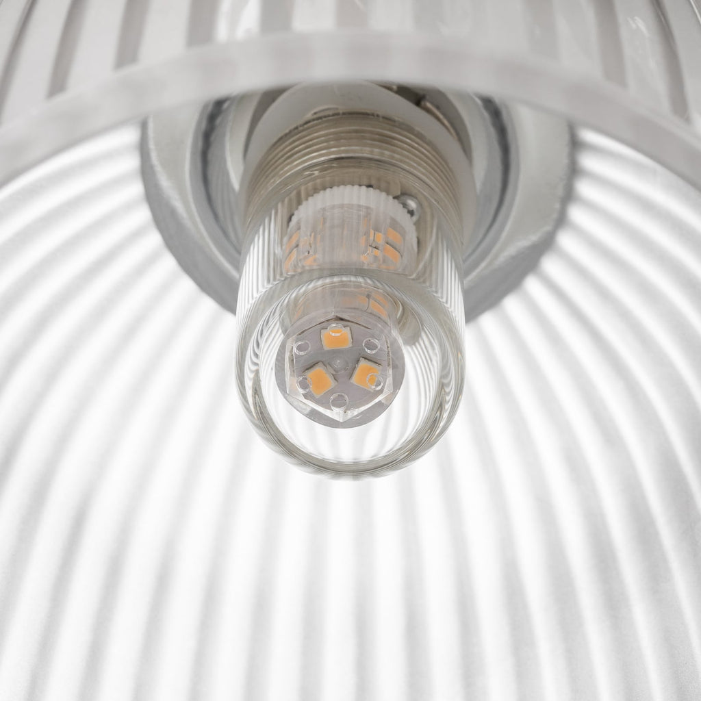 LED baderomsvegglampe Cora med glasskjerm G9 IP44 med varmt lys
