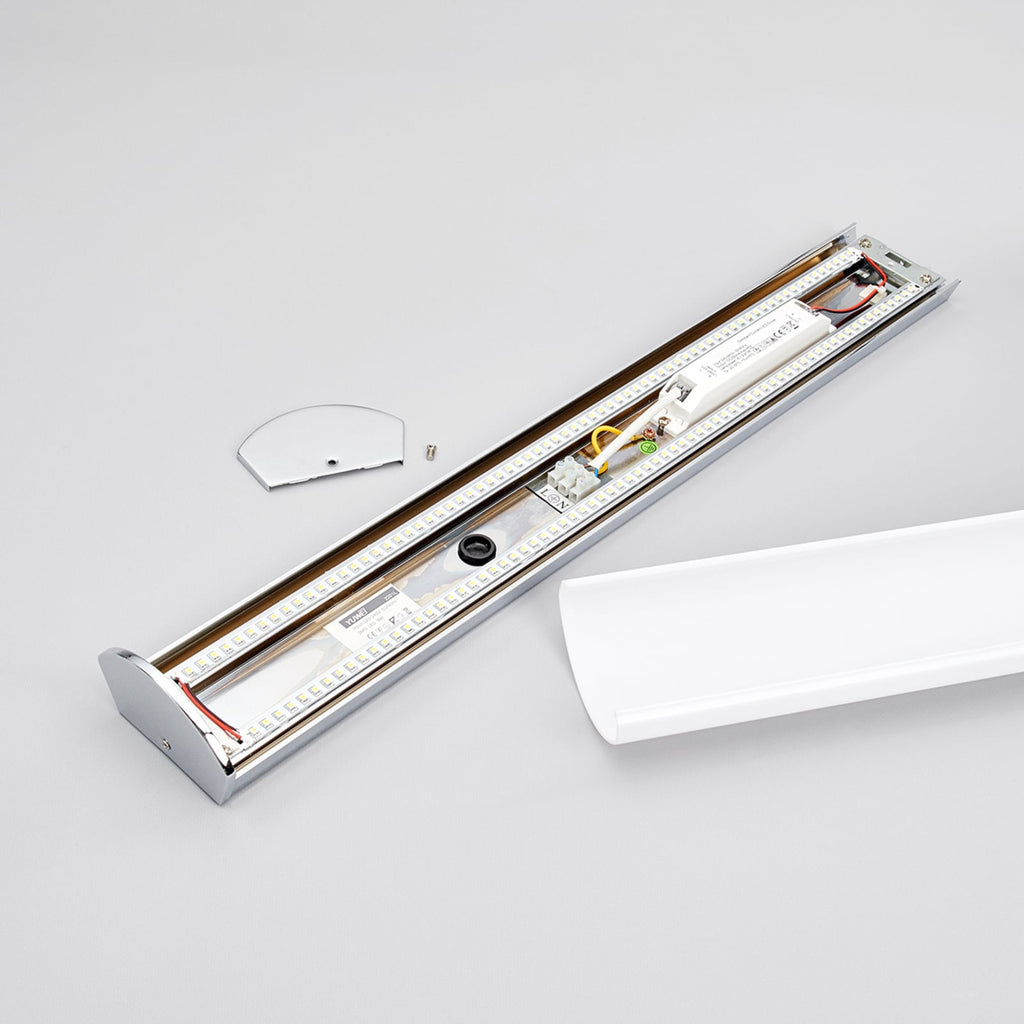 LED baderomsvegglampe Elanur hvit/krom 58 cm komplett produktbilde