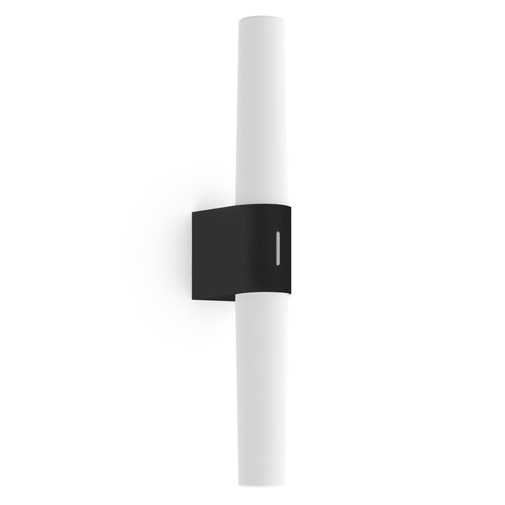 LED baderomsvegglampe Helva Double Basic svart IP44 forfra
