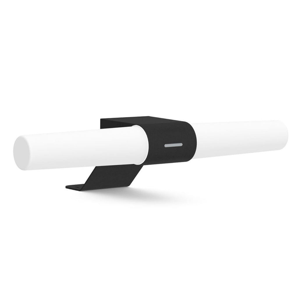LED baderomsvegglampe Helva Double Basic svart IP44 detalj