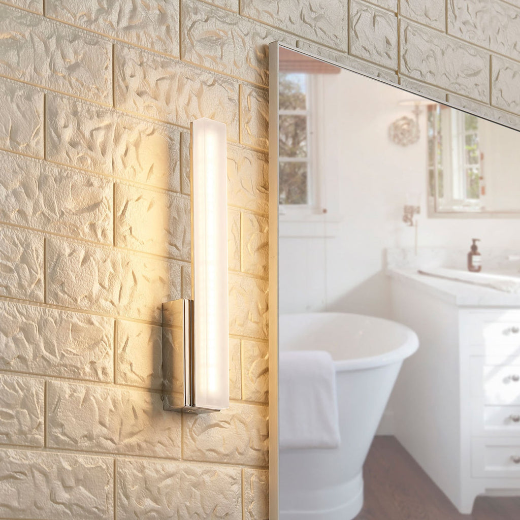 LED baderomsvegglampe Julie krom 32 cm IP44 bakside