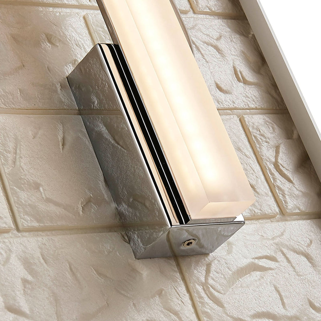 LED baderomsvegglampe Julie krom 32 cm IP44 sideprofil