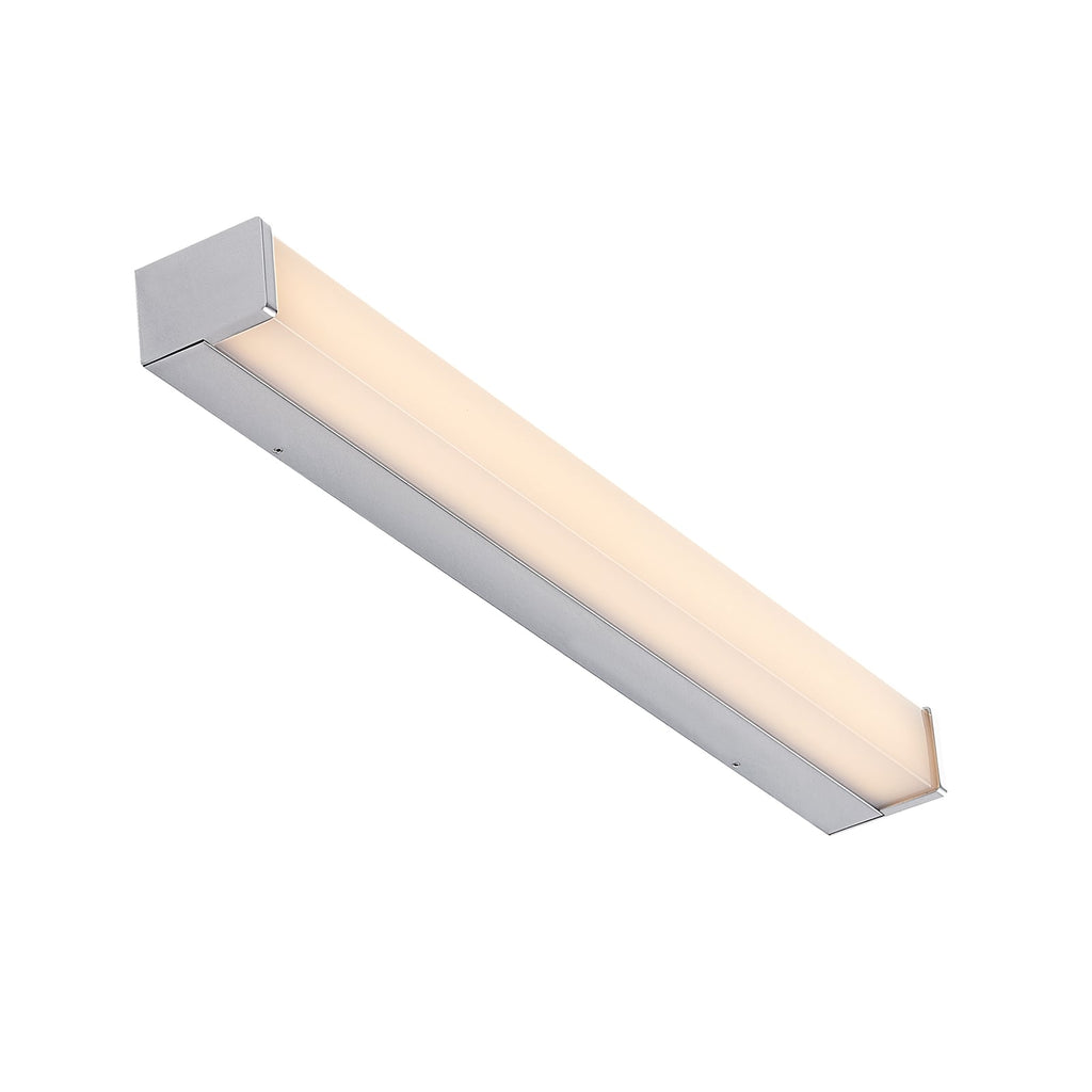 LED baderomsvegglampe Klea 60 cm krom aluminium IP44 detalj