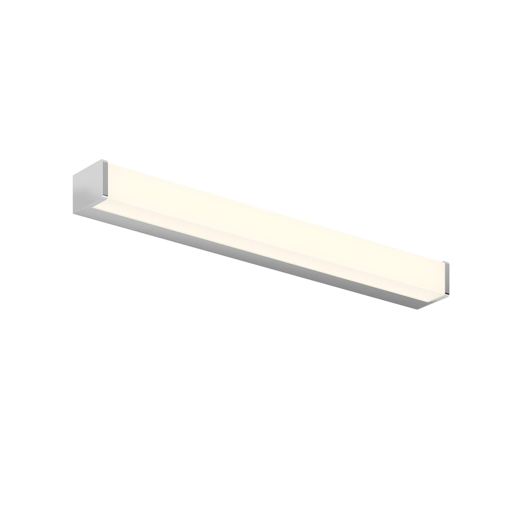 LED baderomsvegglampe Klea 60 cm krom aluminium IP44 sideprofil