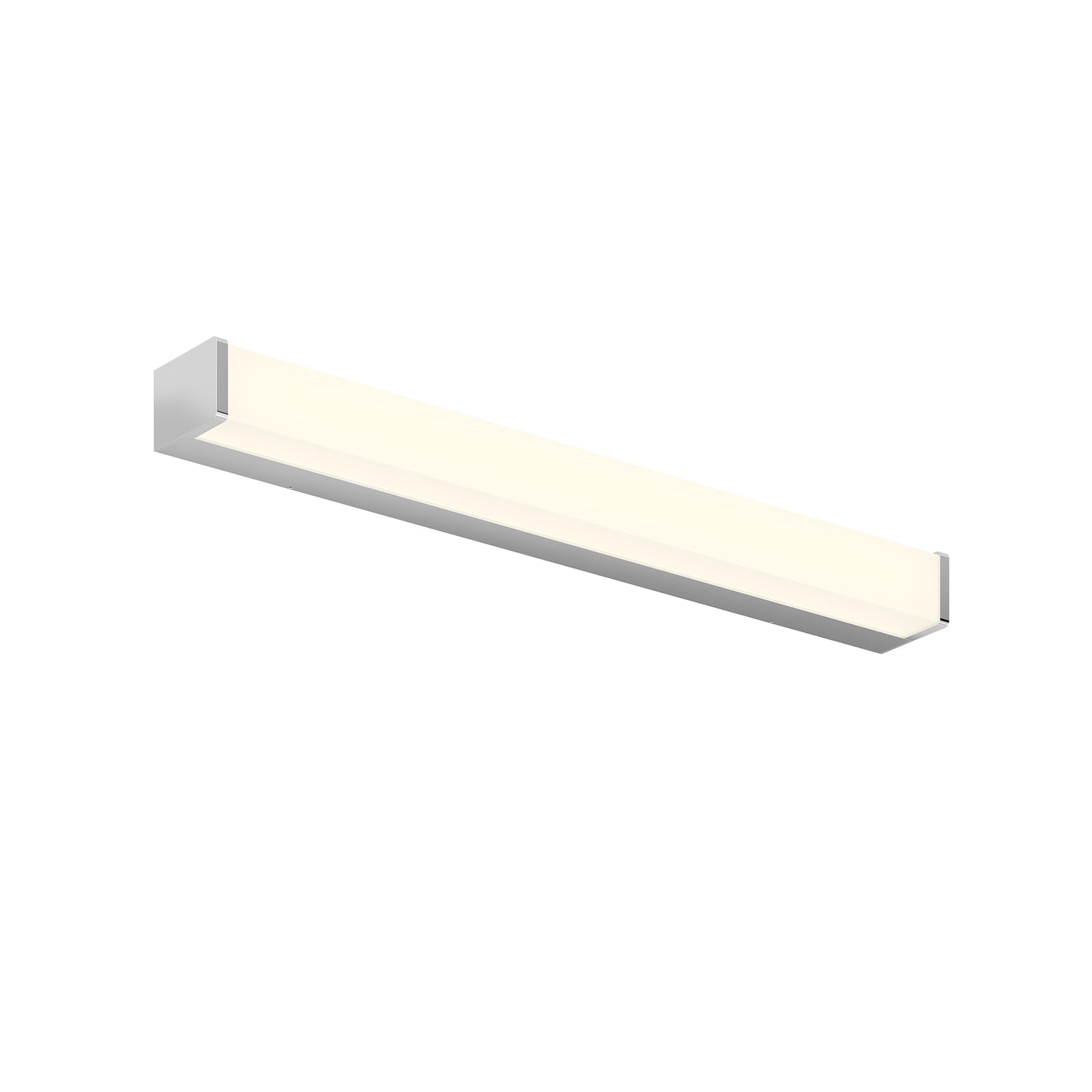 LED baderomsvegglampe Klea 60 cm krom aluminium IP44 sideprofil