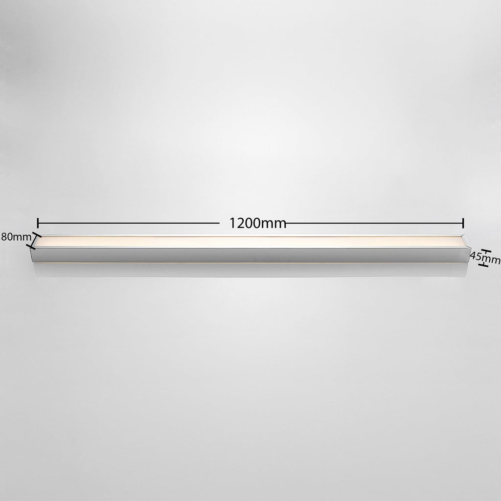 LED baderomsvegglampe Layan 120 cm krom montert på bad
