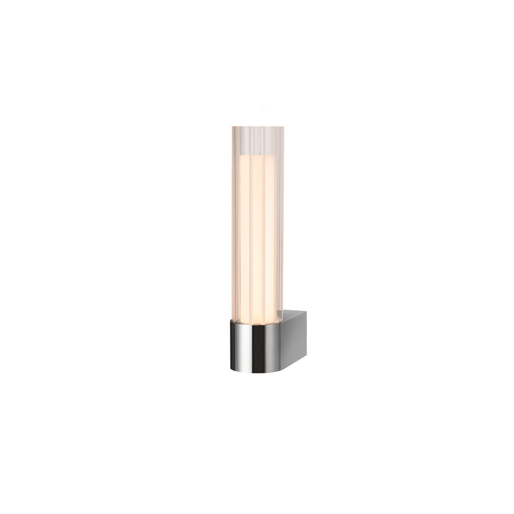 LED baderomsvegglampe Lygant single krom aluminium IP44 bakside