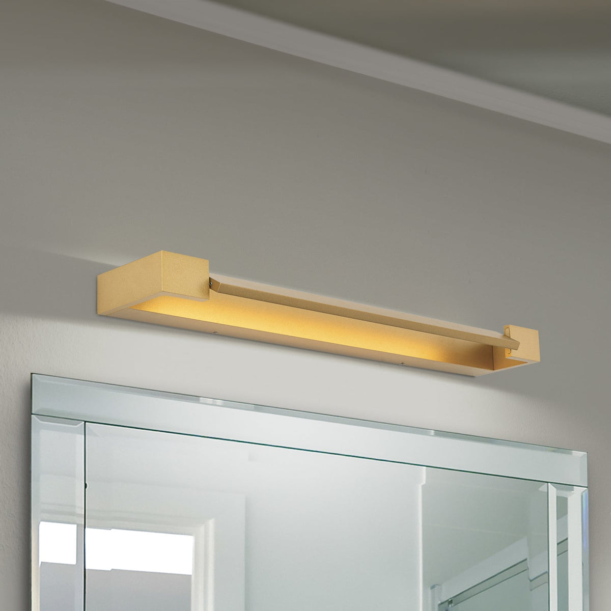 LED baderomsvegglampe Marylin aluminium 60 cm IP44 forfra