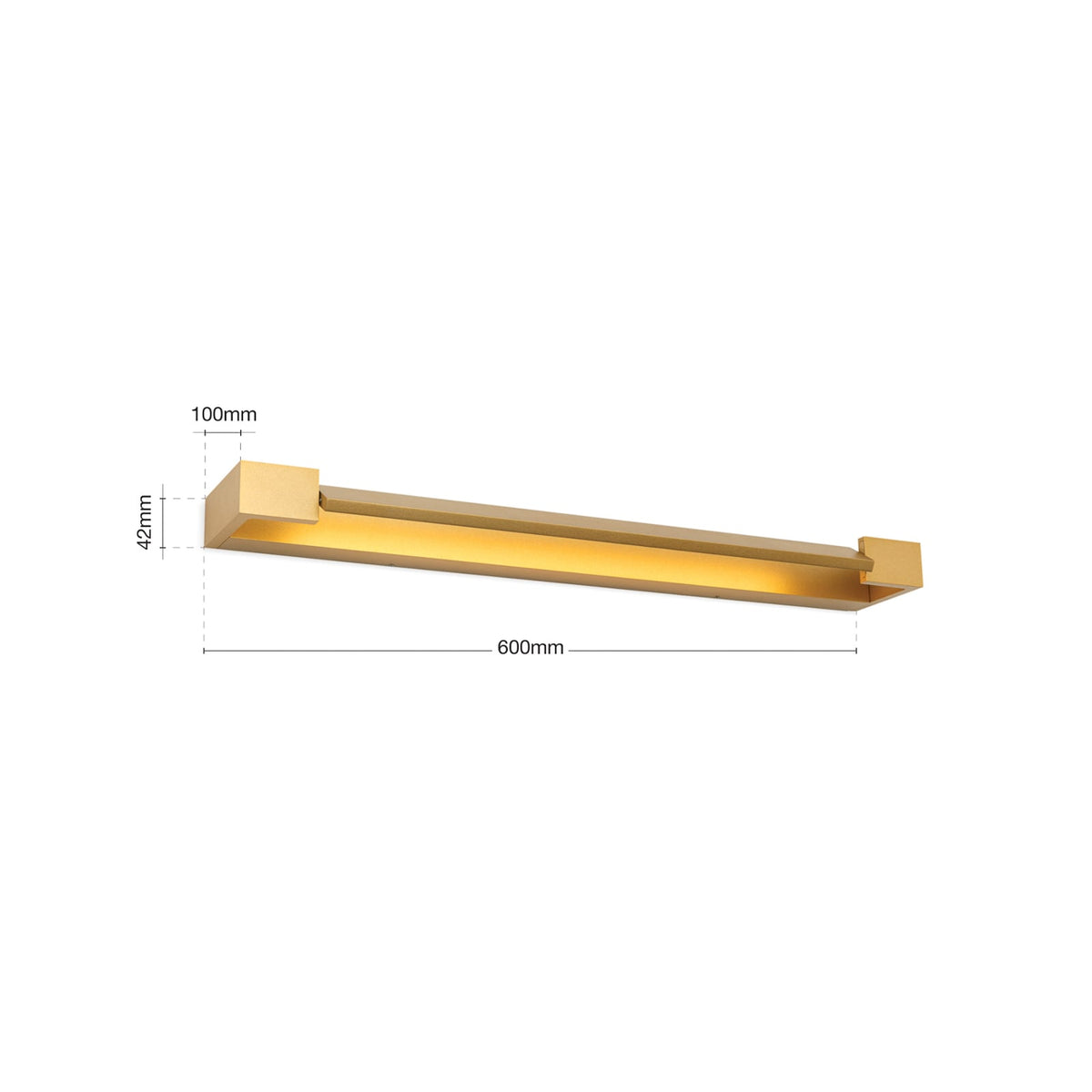 Nærbilde av LED baderomsvegglampe Marylin aluminium 60 cm IP44