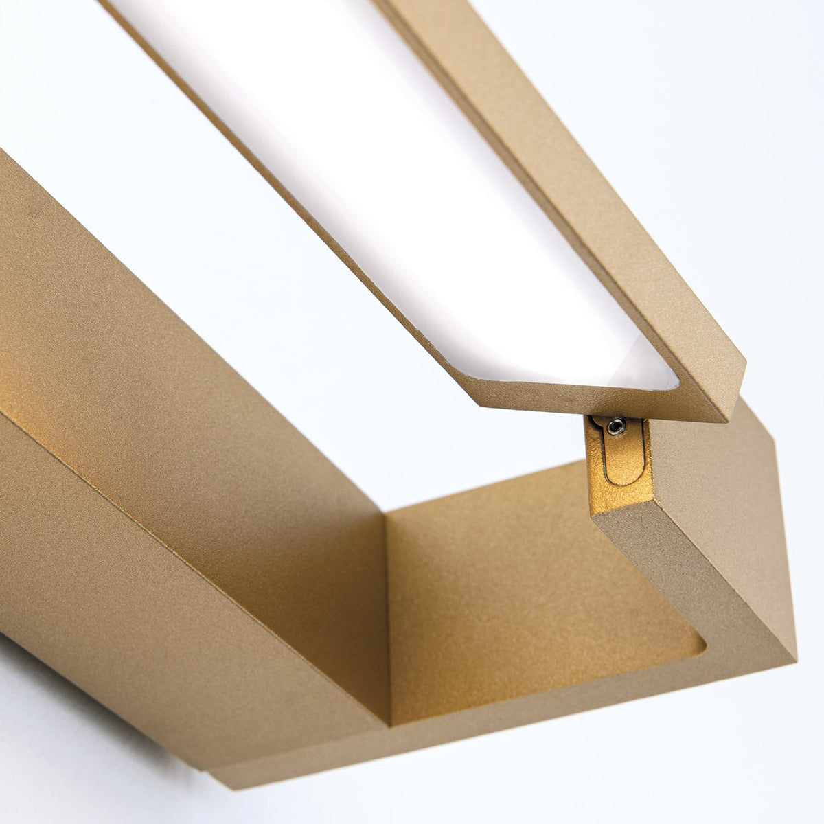 LED baderomsvegglampe Marylin gull aluminium 90 cm IP44 sidevisning