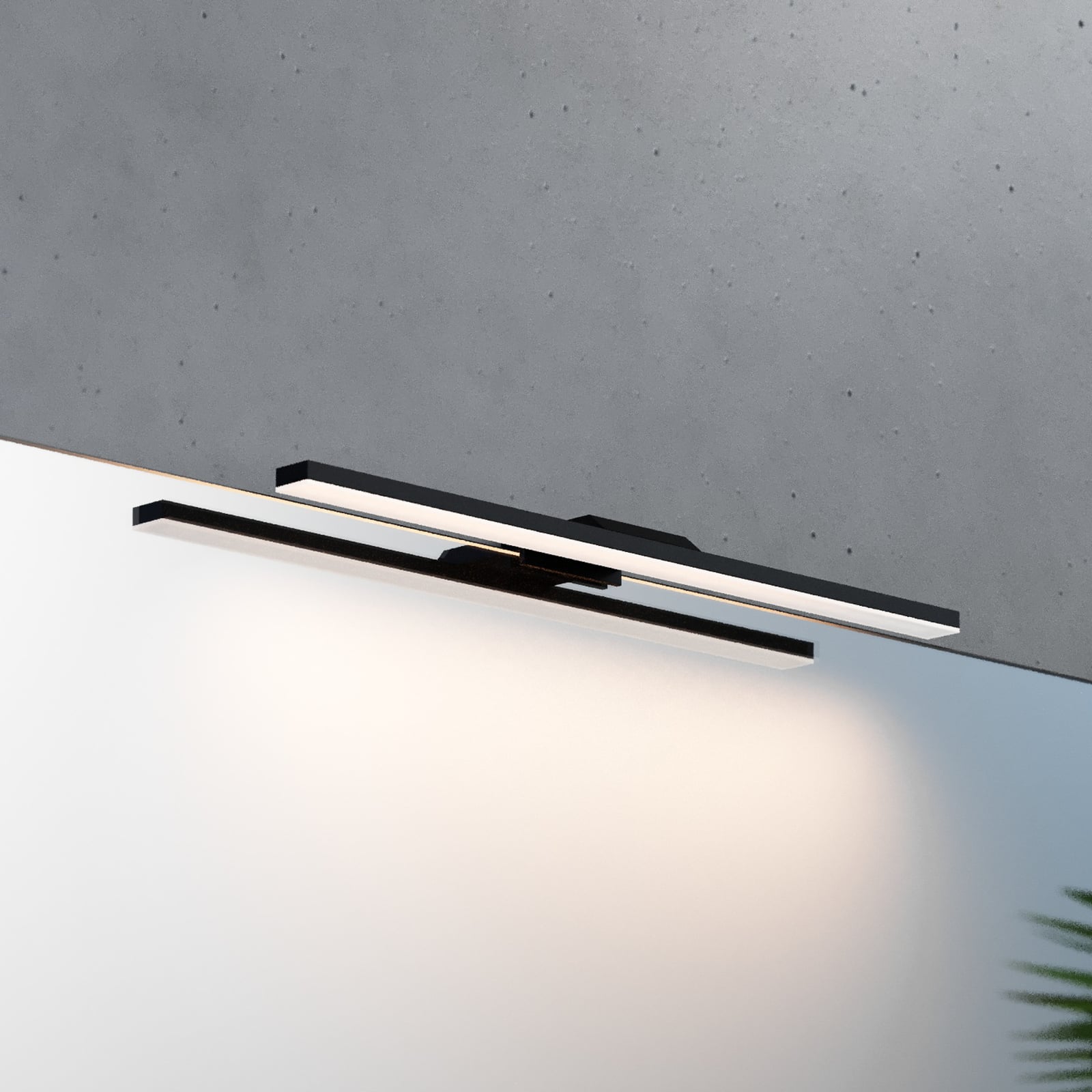 LED baderomsvegglampe Modena svart 40 cm 4000K IP44 forfra