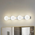 LED baderomsvegglampe Myrra 4-lys glass krom 60 cm fra forfra