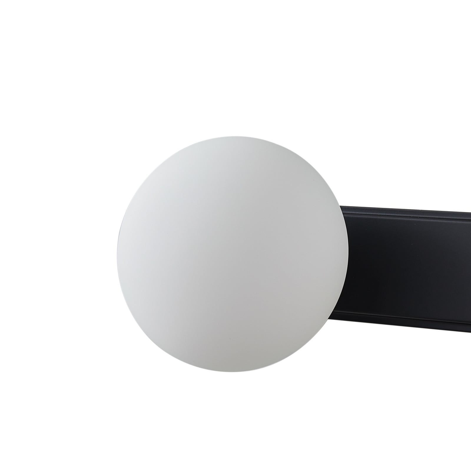 LED baderomsvegglampe Myrra 4-lys glass svart 60 cm aluminium og glass