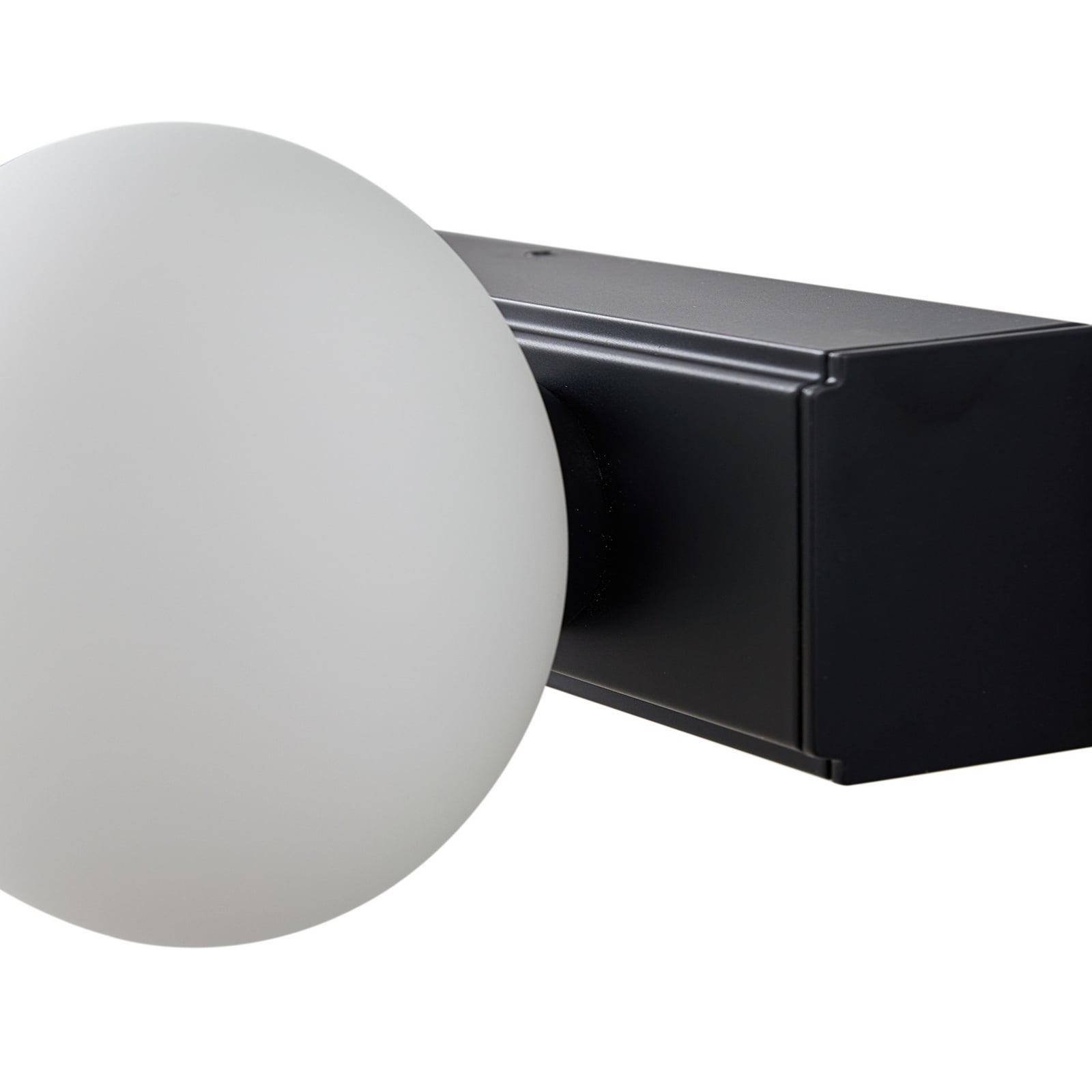 LED baderomsvegglampe Myrra 4-lys glass svart 60 cm lysdetalj