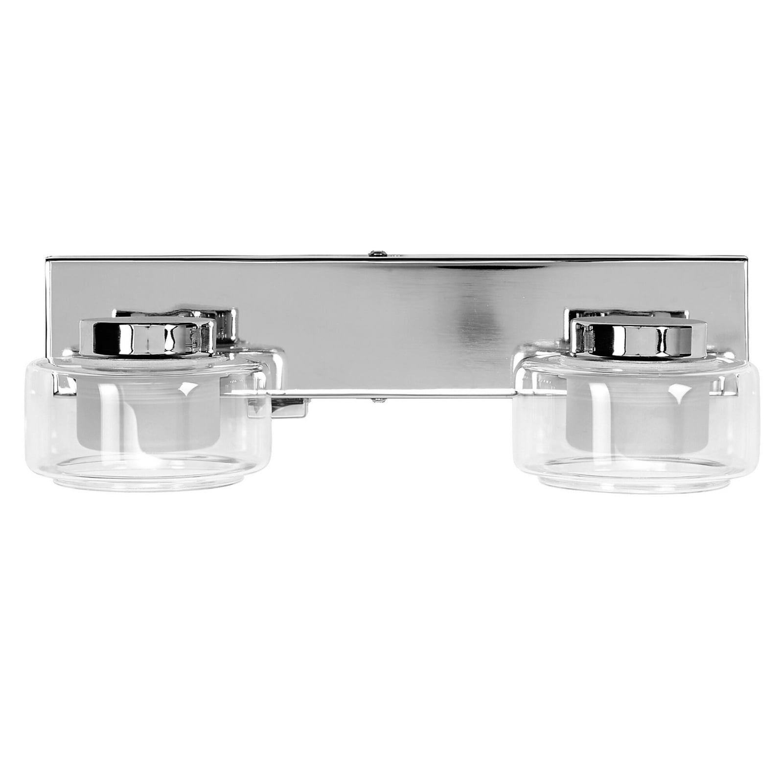 Detalj av LED baderomsvegglampe ORBIS FLAME 2-lys krom CCT IP44 i metall og glass