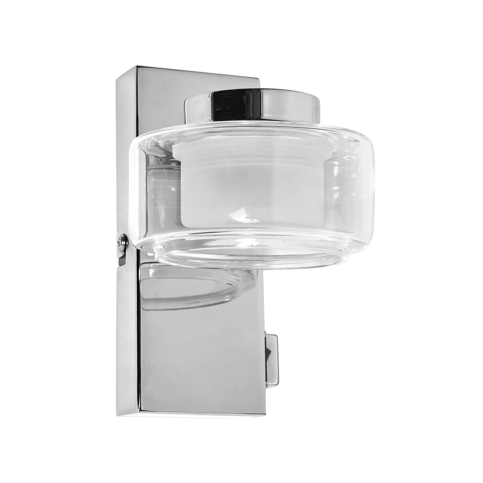 LED baderomsvegglampe ORBIS FLAME krom glass IP44 CCT forfra