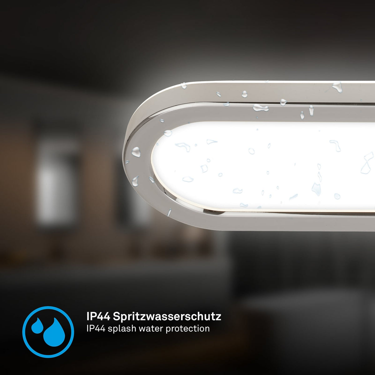 LED baderomsvegglampe Pil krom med kromfinish detaljer