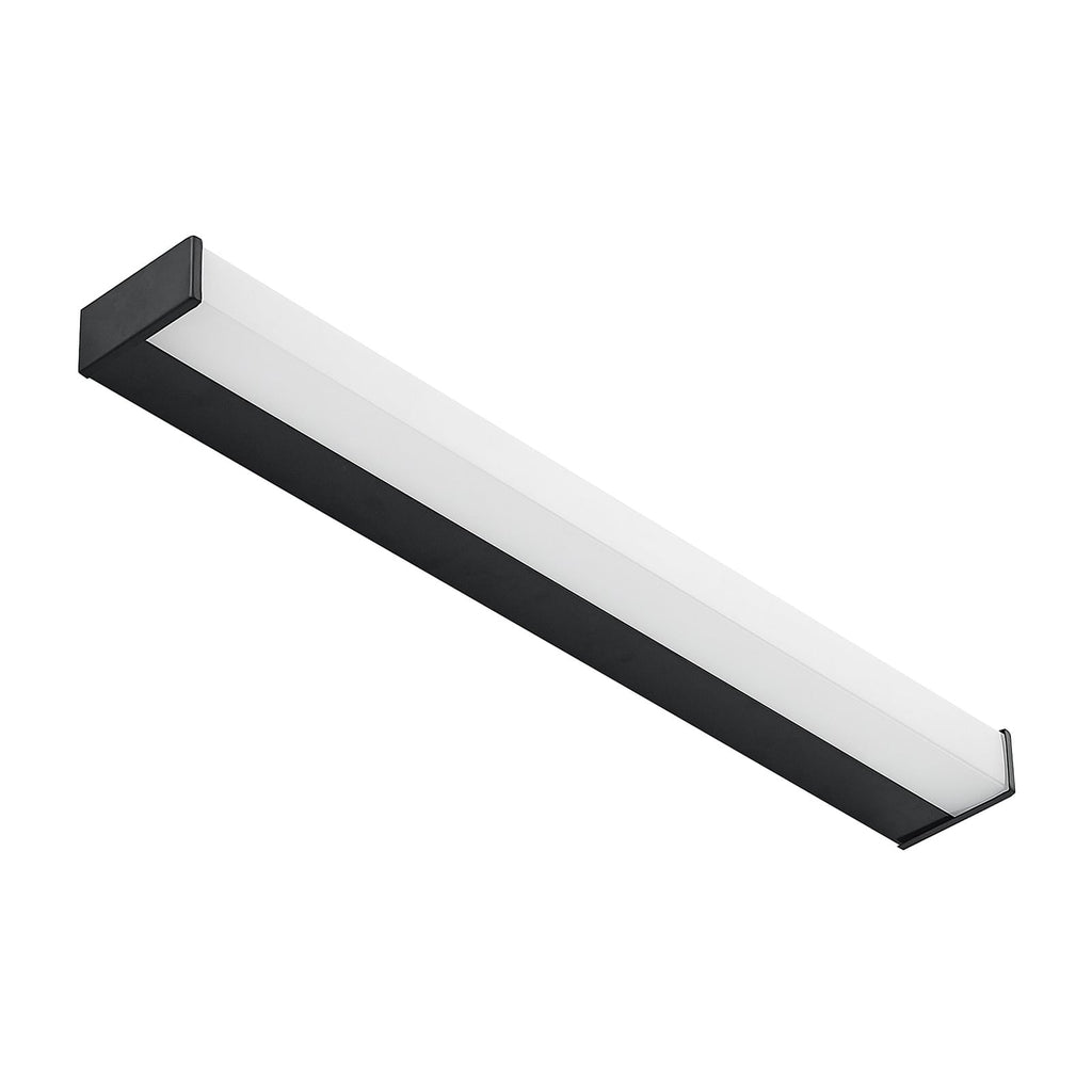 LED baderomsvegglampe Ulisan svart/hvit nærbilde av akrylskjerm