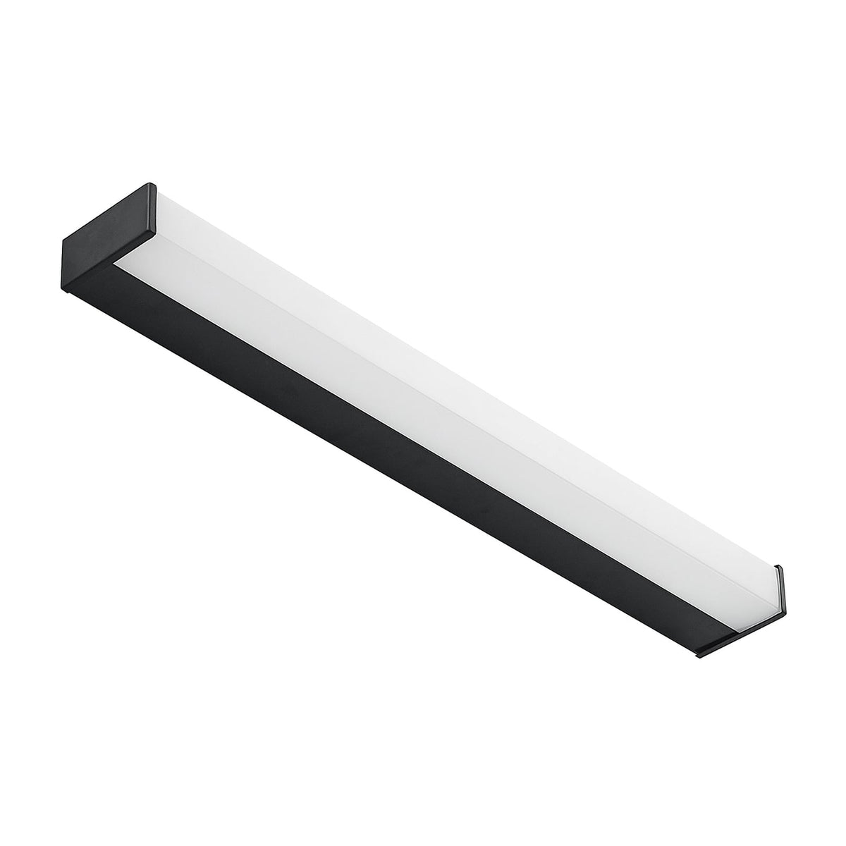 LED baderomsvegglampe Ulisan svart/hvit nærbilde av akrylskjerm