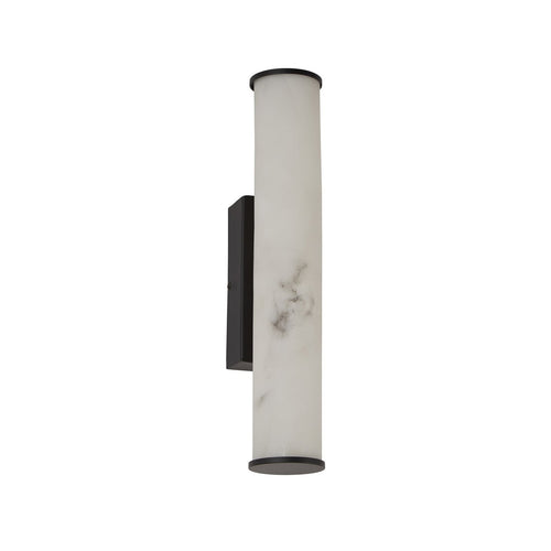 LED baderomsvegglampe Wales svart marmorert bakside