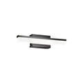 LED baderomsvegglampe Wide svart 30 cm IP44 forfra