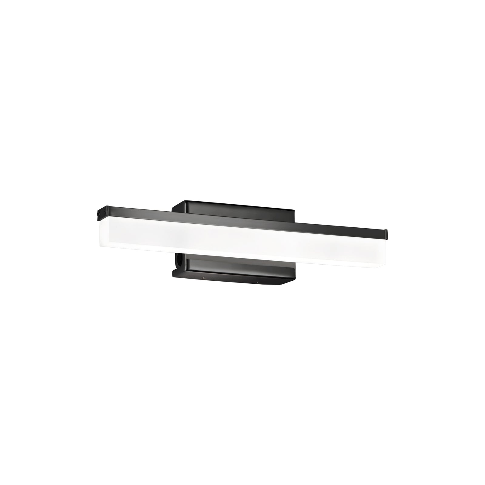 LED baderomsvegglampe Wide svart 30 cm IP44 forfra