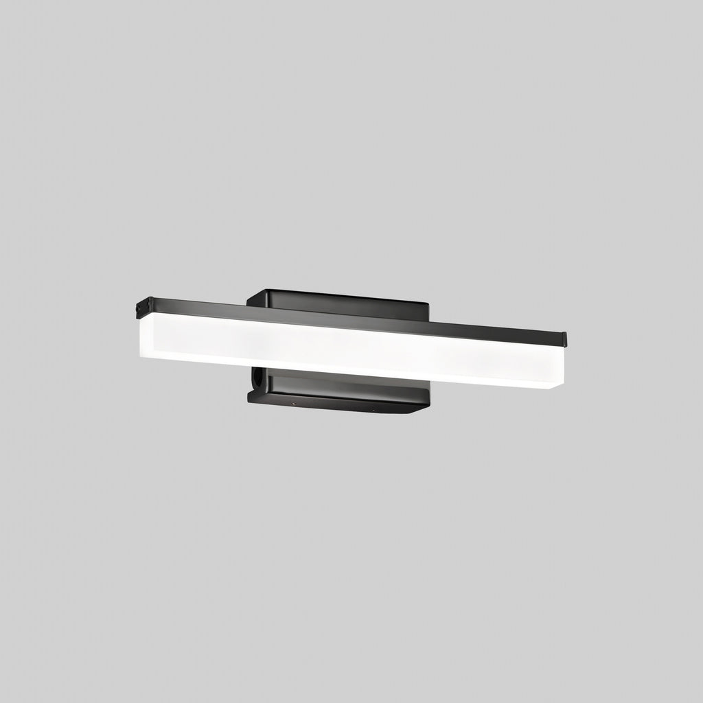 LED baderomsvegglampe Wide svart 30 cm IP44 nærbilde av lyskilde
