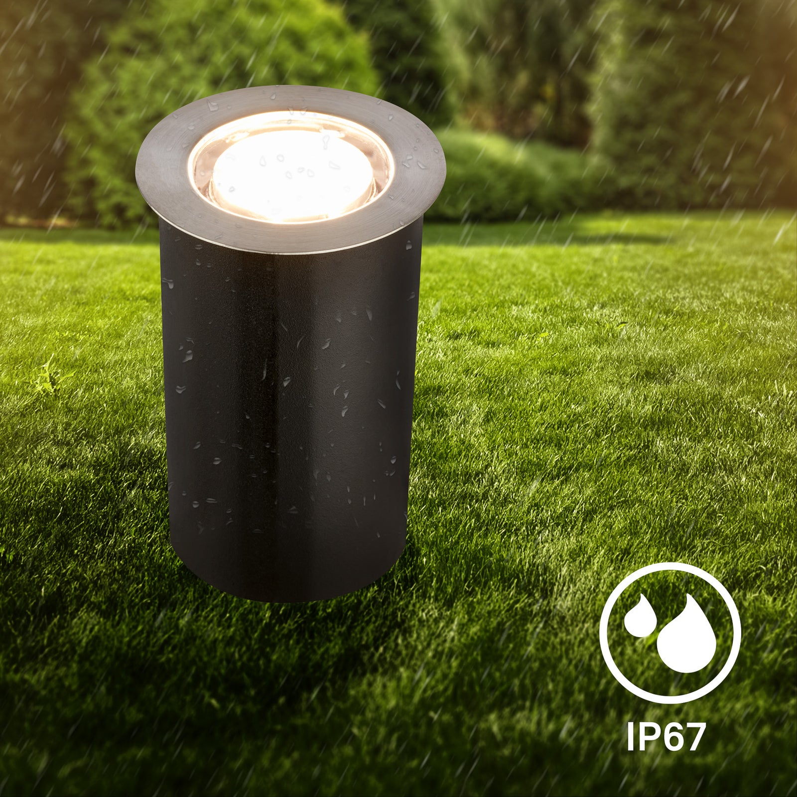 Oversikt over LED bakkespot 3-pack rustfritt stål Ø4,5 cm IP67 12V - Briloner