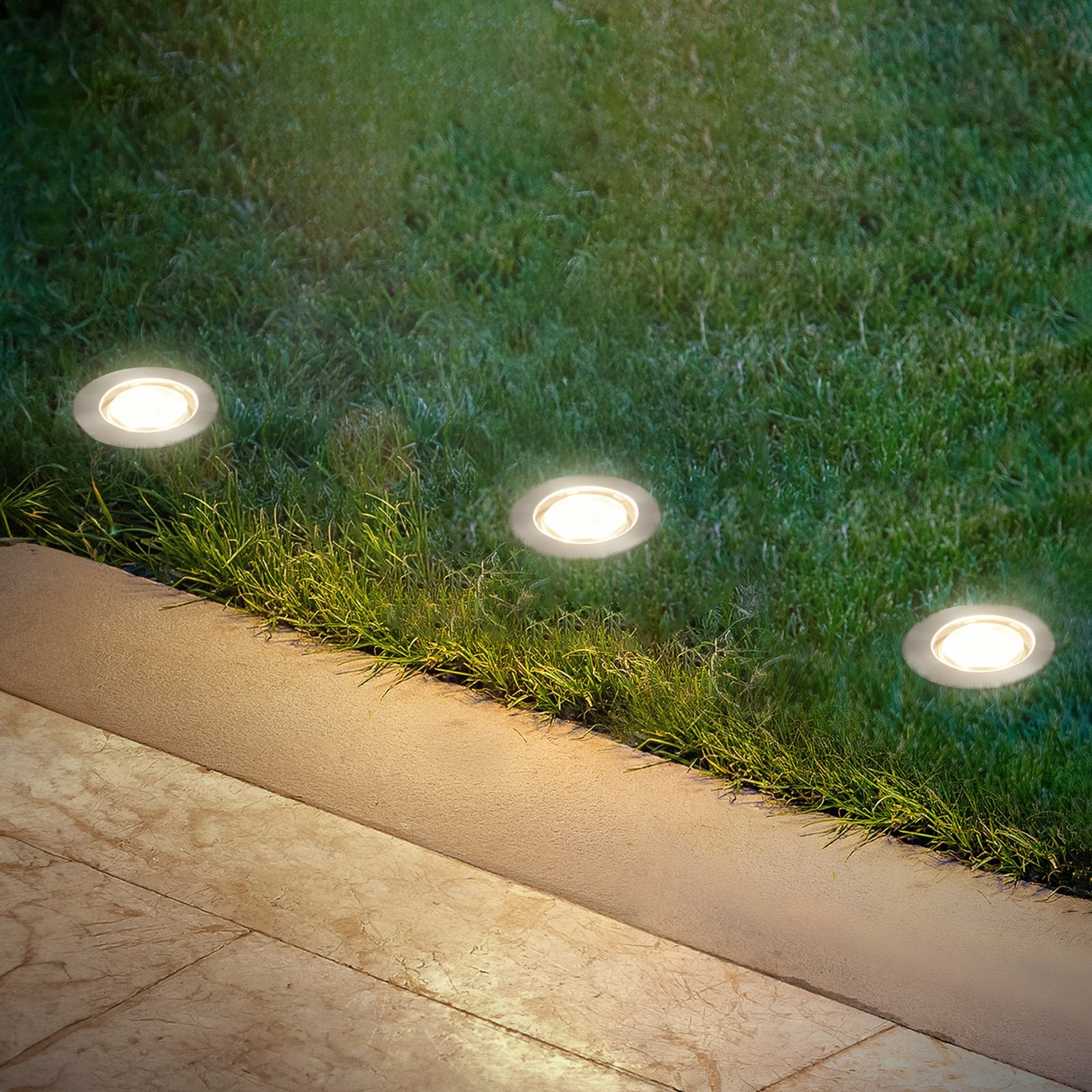 LED bakkespot 3-pakning rustfritt stål Ø4,5 cm 12V IP67 Briloner forfra