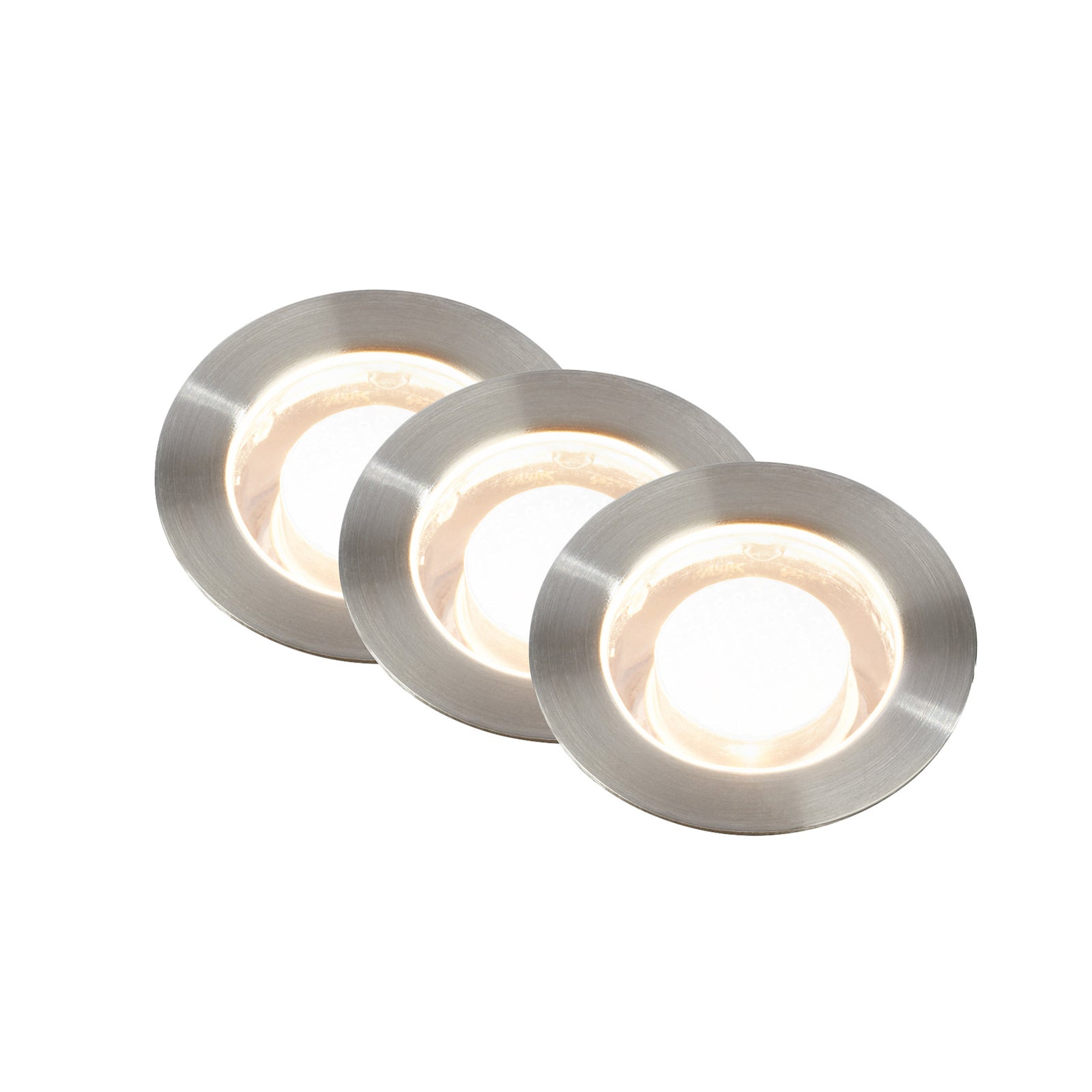 LED bakkespot 3-pakning rustfritt stål Ø4,5 cm 12V IP67 Briloner montert i gress