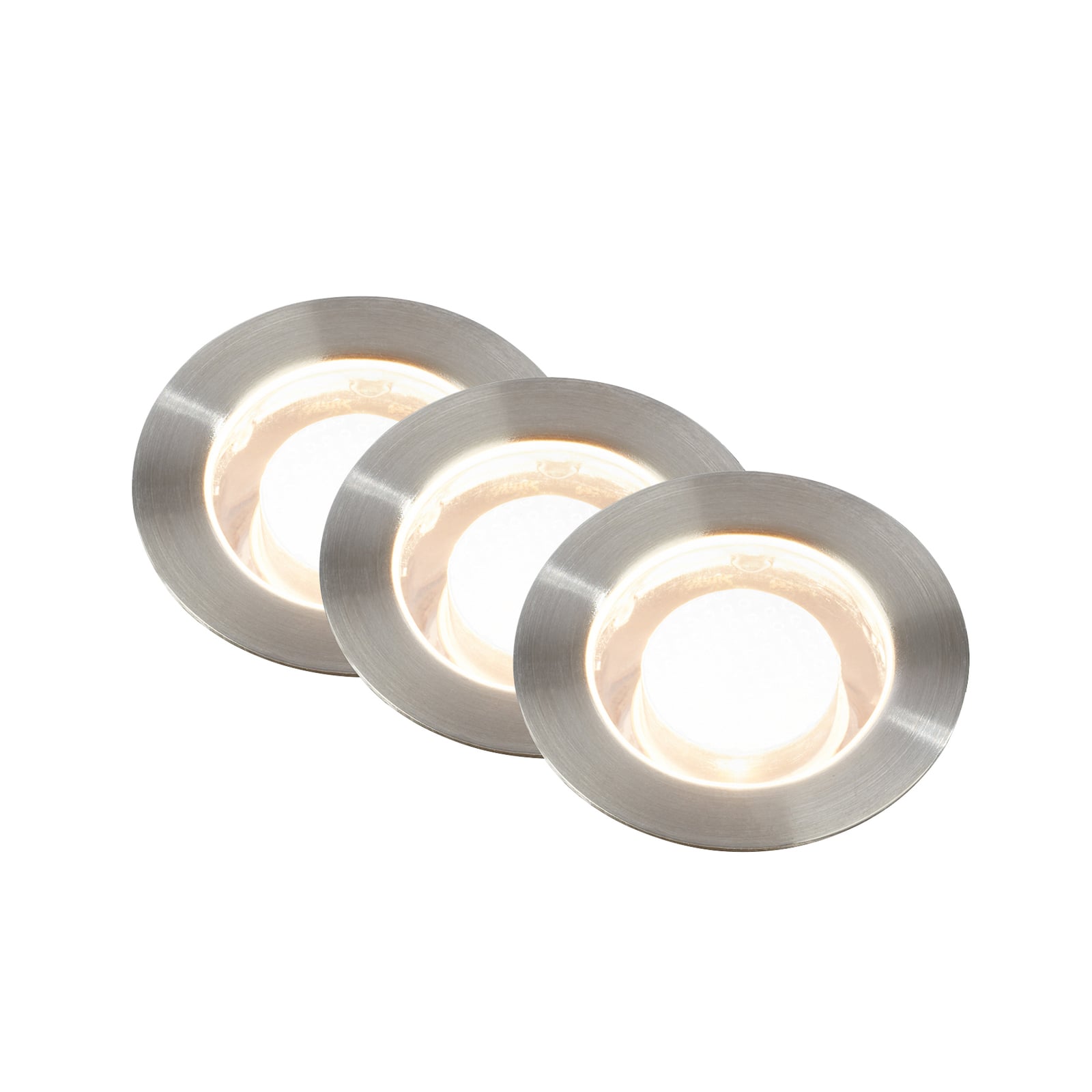 LED bakkespot 3-pk utvidelsessett rustfritt stål Ø4,5 cm IP67 12V - Briloner montert i hage
