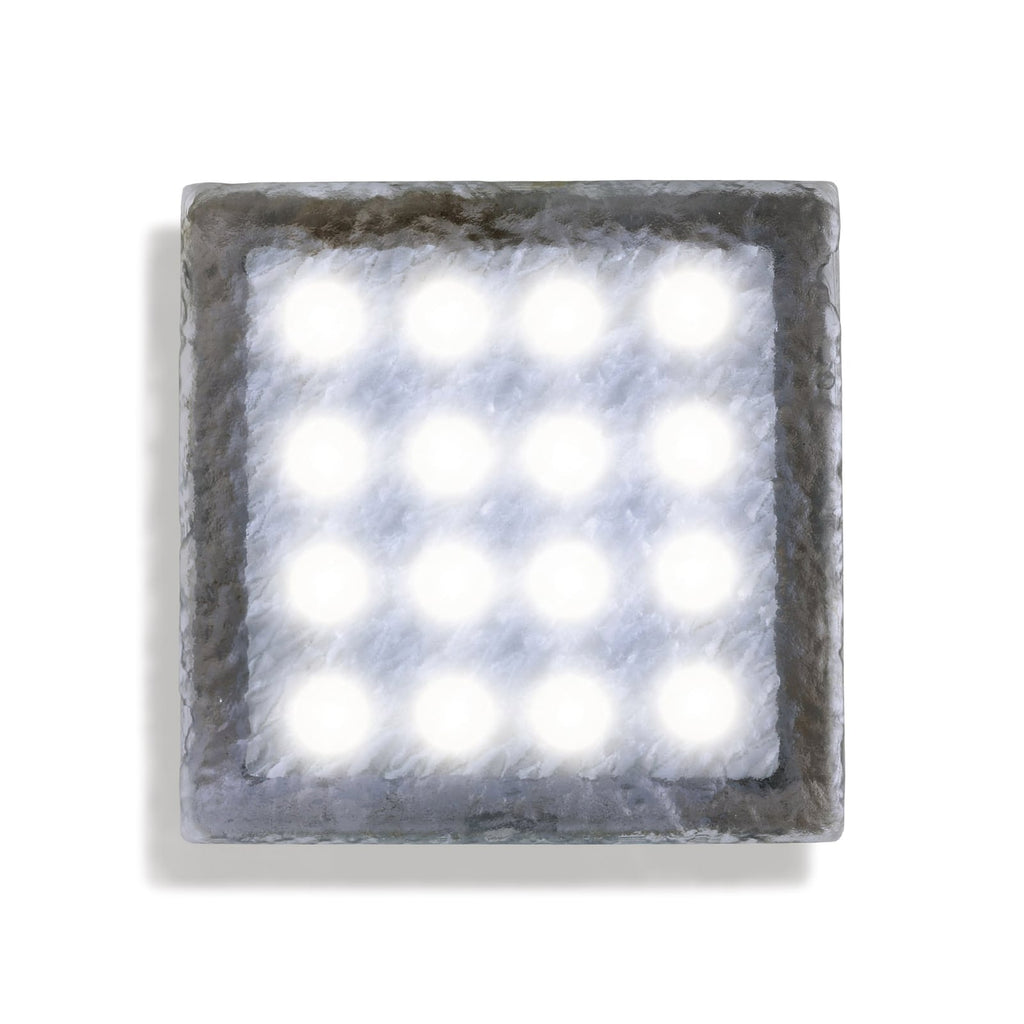 LED bakkespot Akiaki brostein 10x10 cm varmhvit IP67 bakside