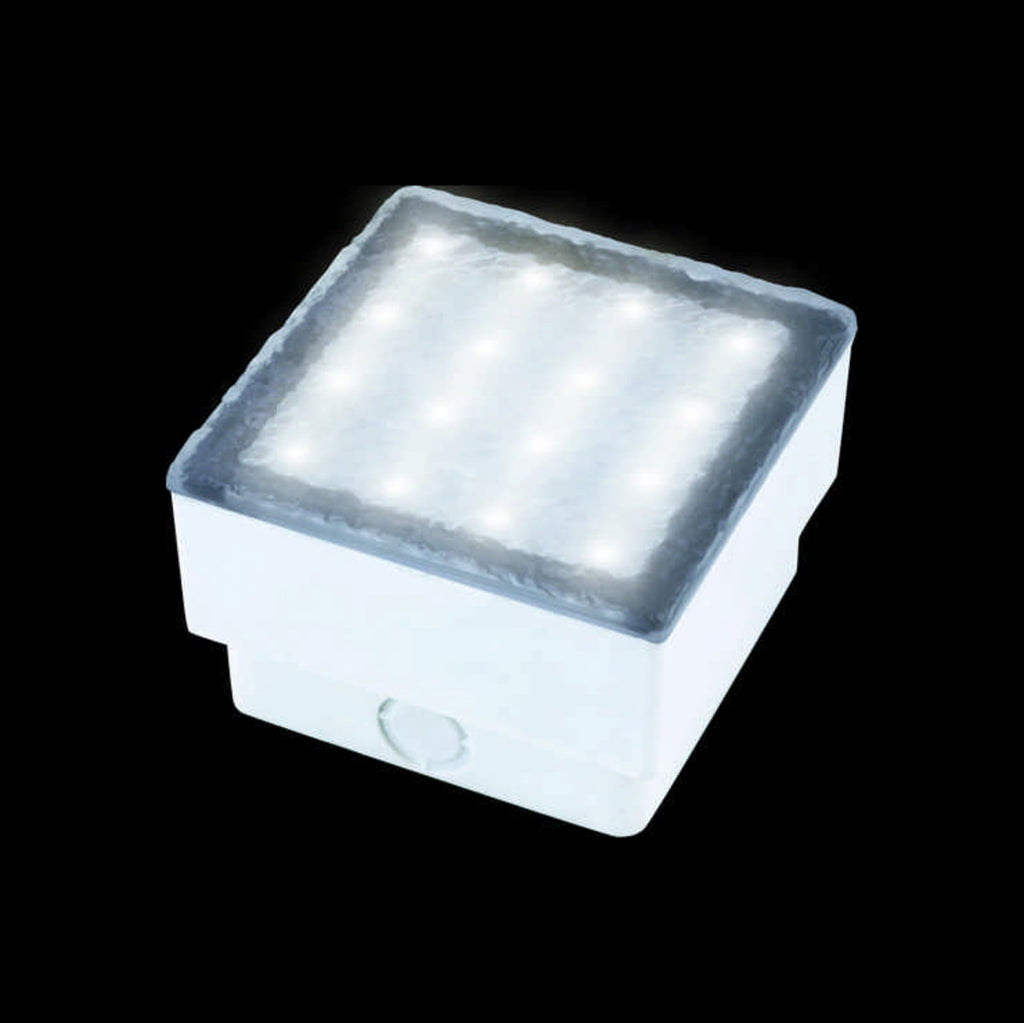 Montert LED bakkespot Akiaki brostein 10x10 cm varmhvit IP67 i uteområde