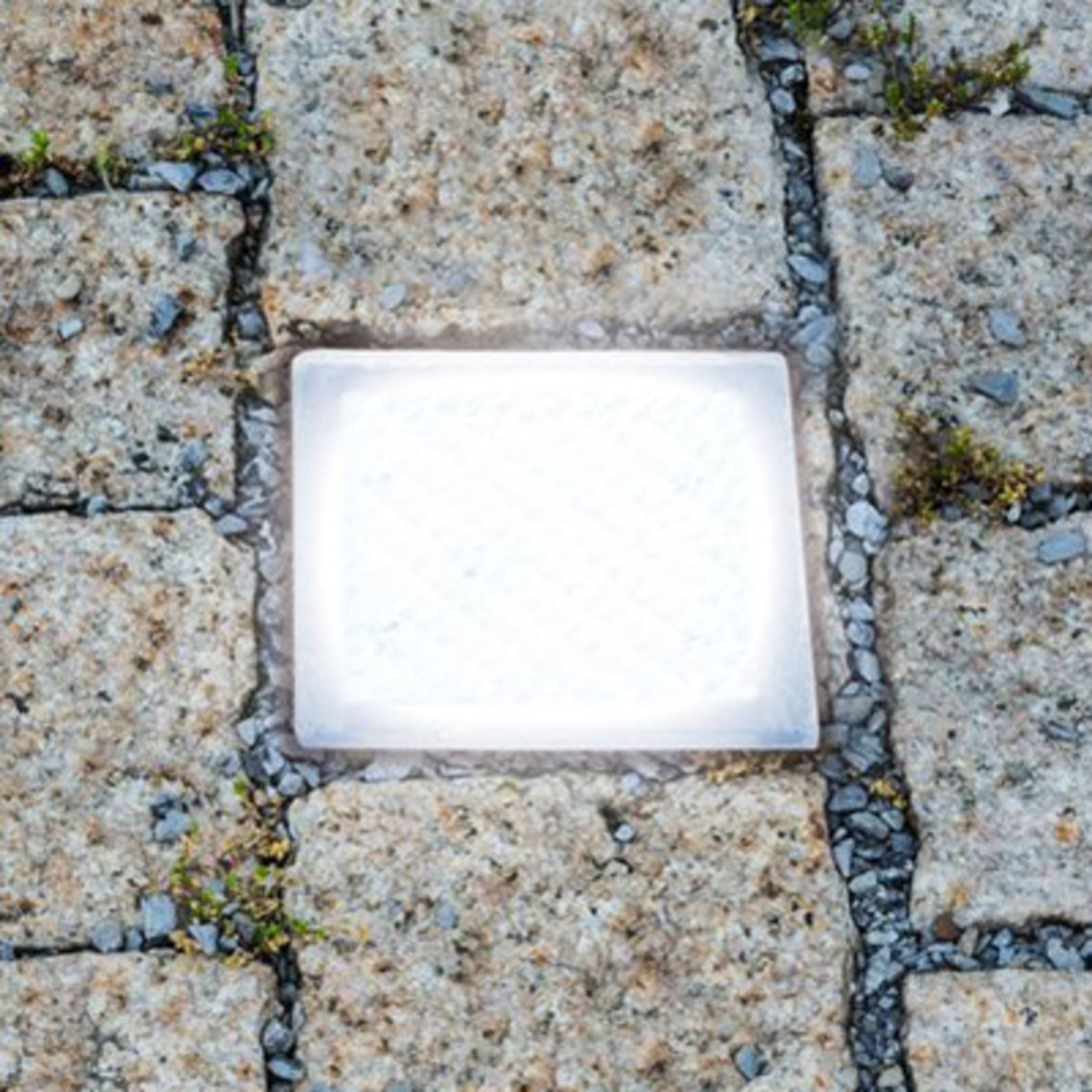 LED bakkespot Akiaki brostein 10x10 cm varmhvit IP67 med tilkoblingskabel