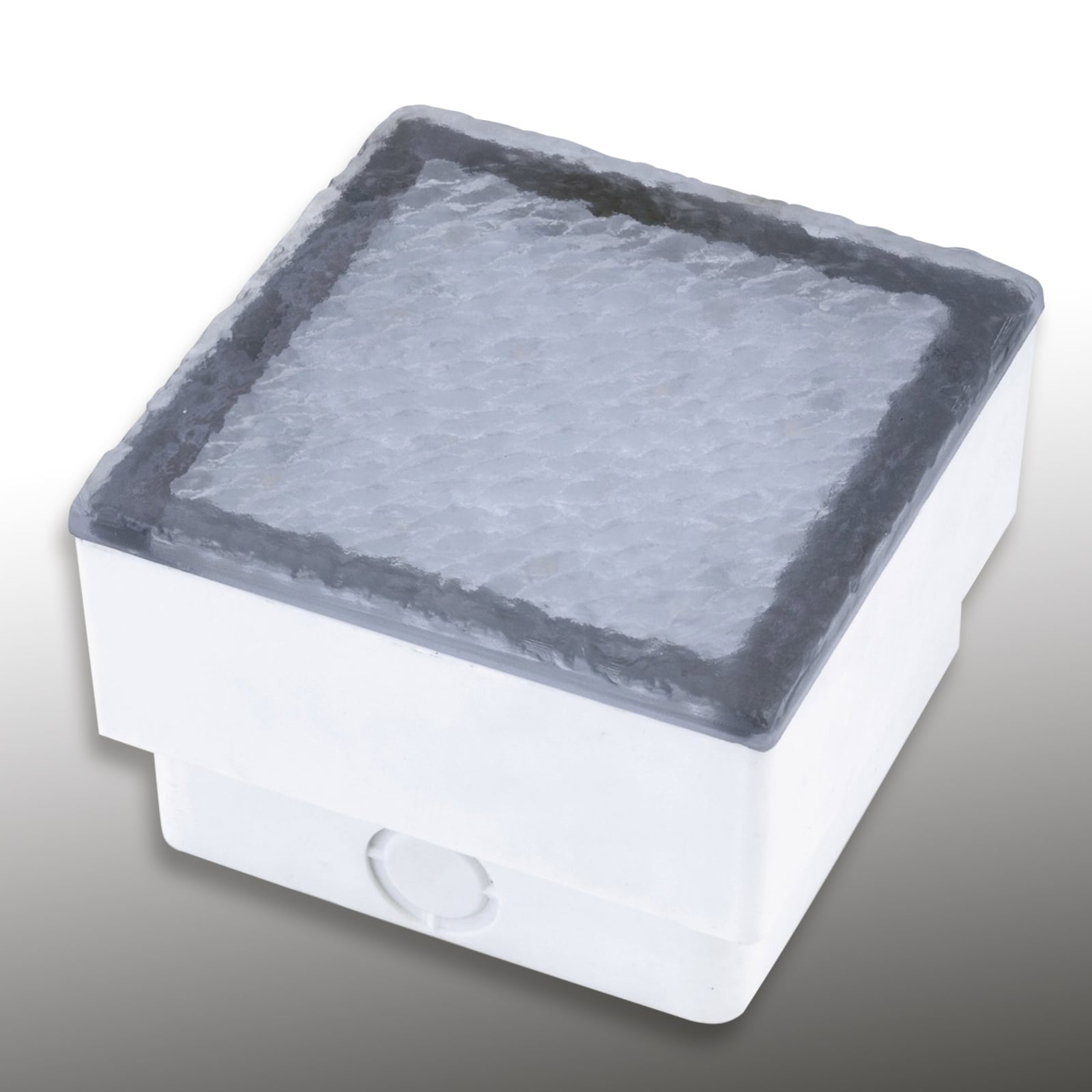 LED bakkespot Akiaki brostein 10x10 cm varmhvit IP67 i betonggulv