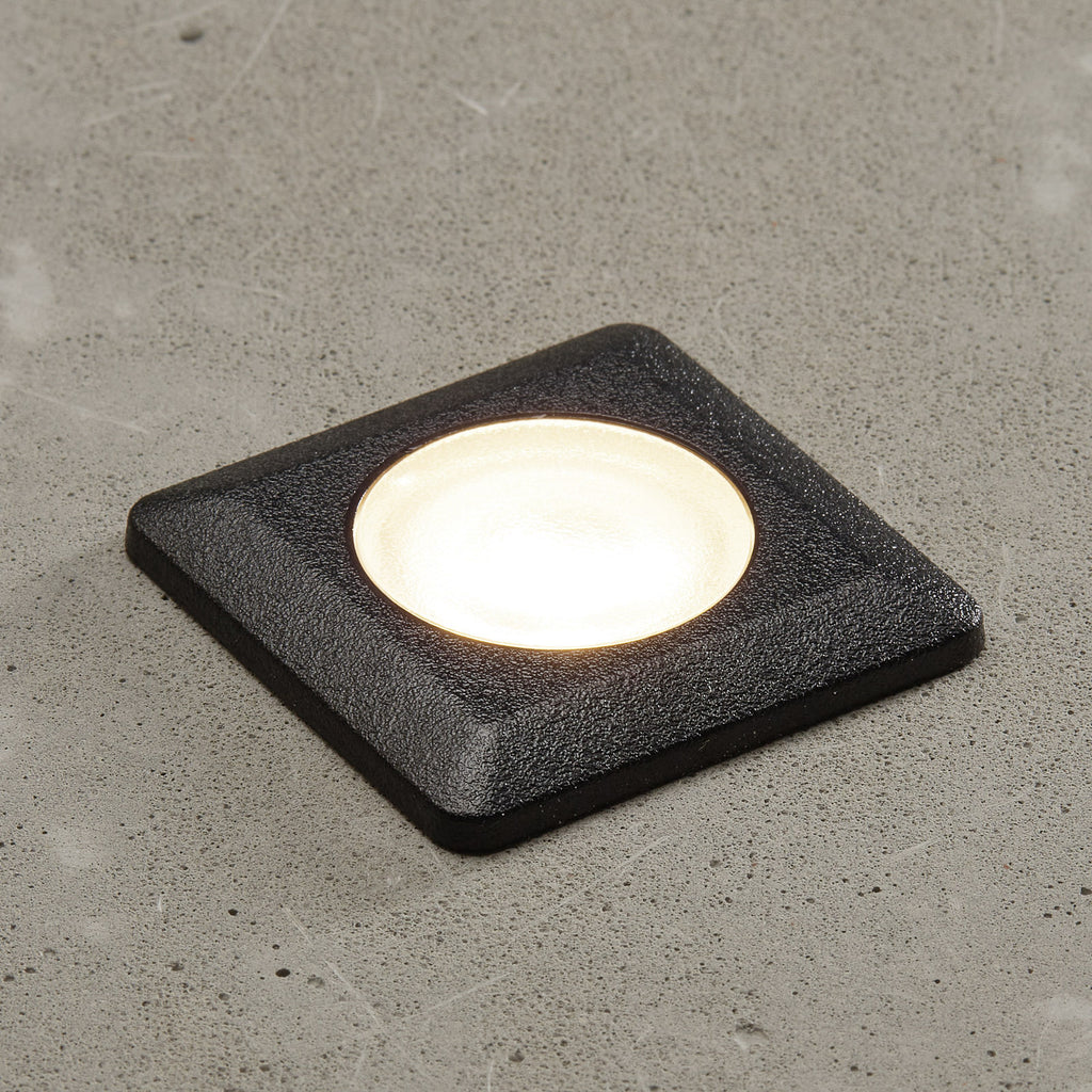 LED bakkespot Aldo firkantet svart/klar G9 IP67 forfra