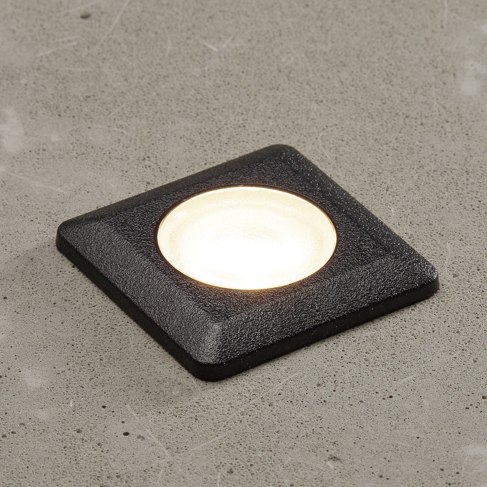 LED bakkespot Aldo firkantet svart/klar G9 IP67 forfra