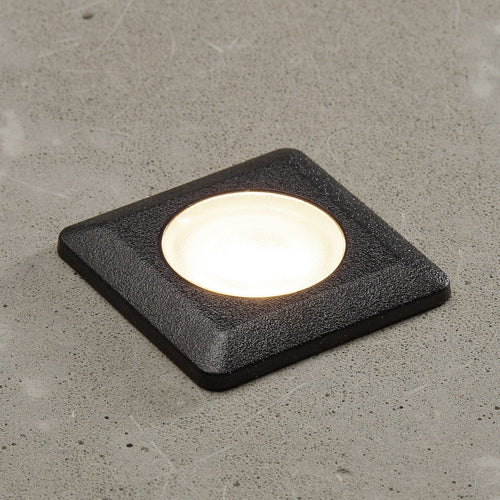 LED bakkespot Aldo firkantet svart/klar G9 IP67 forfra