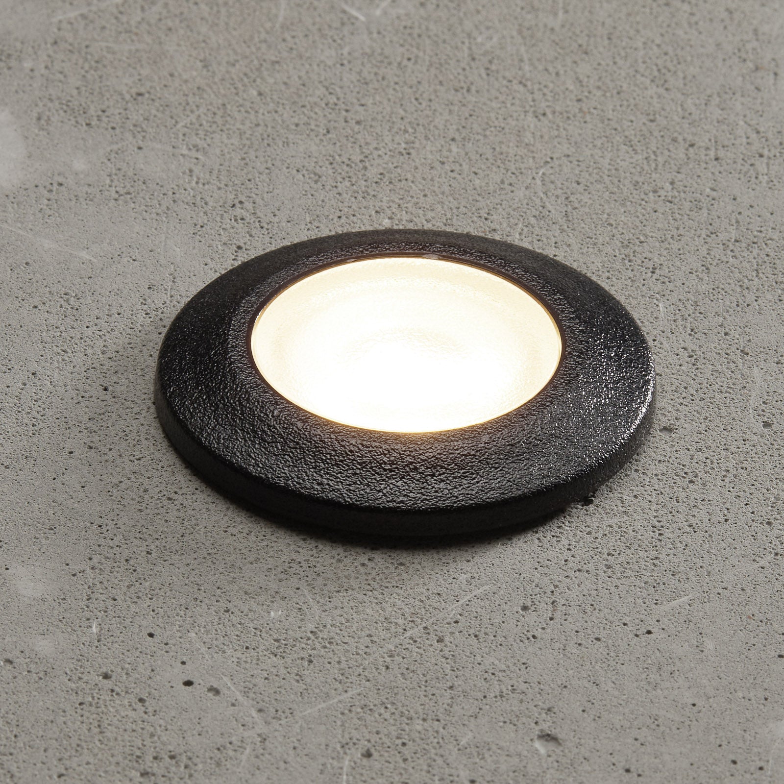 LED bakkespot Aldo rund svart/klar G9 IP67 forfra