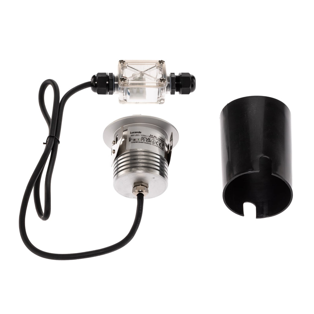 LED bakkespot Anina aluminium Ø8,8 cm 3W IP67 installasjon