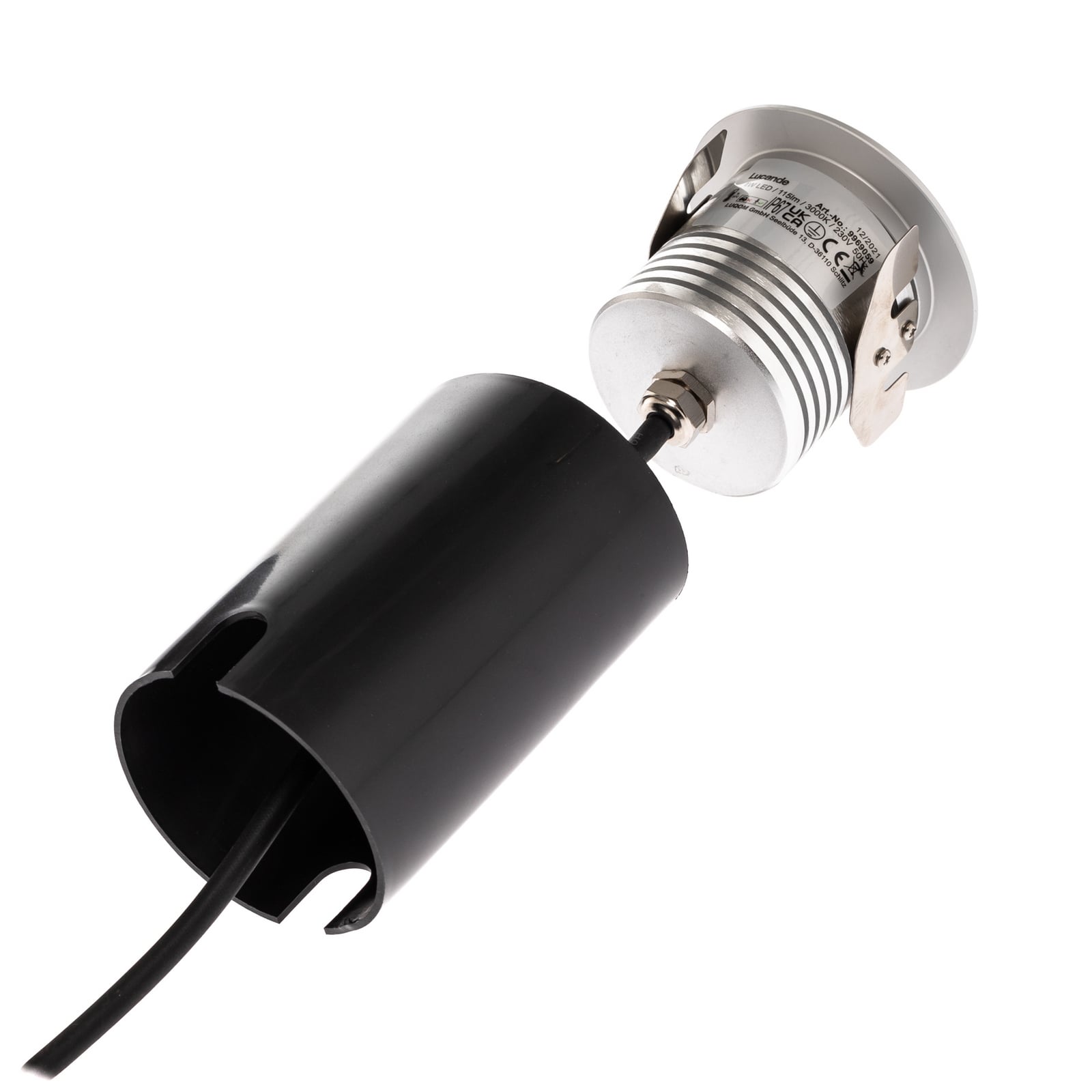 LED bakkespot Anina aluminium Ø8,8 cm 3W IP67 lysfarge