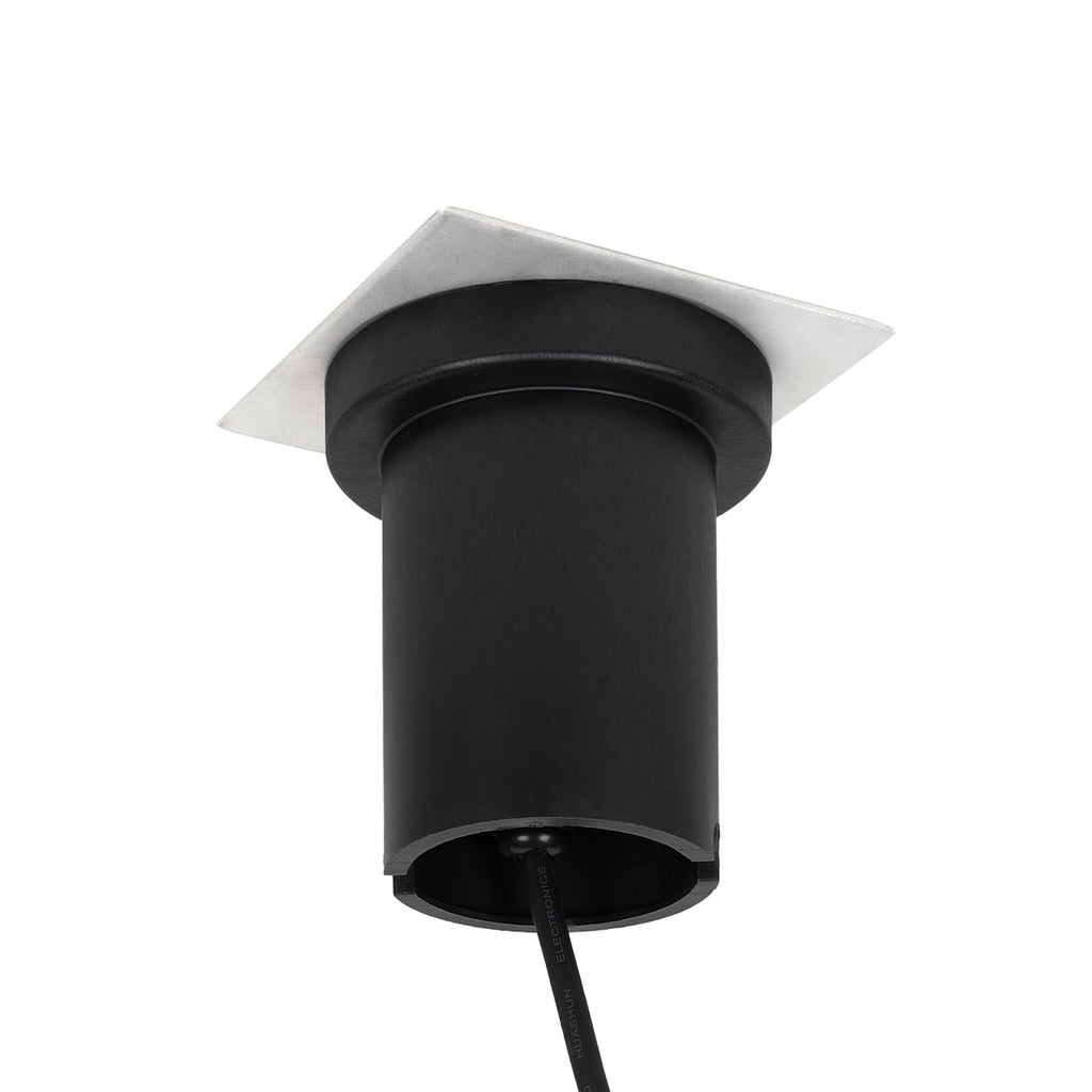 LED bakkespot Ava rustfritt stål 12x12 cm IP67 med kabelutgang