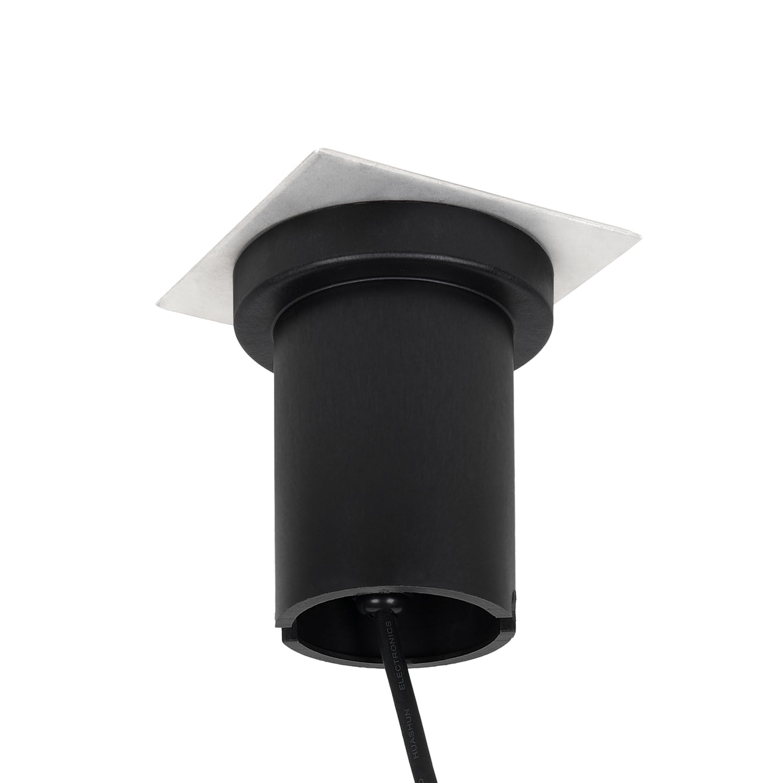 LED bakkespot Ava rustfritt stål 12x12 cm IP67 med kabelutgang